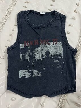 Garage Black Graphic Tank Top